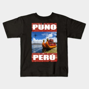 LAGO TITICACA PUNO PERU Kids T-Shirt
